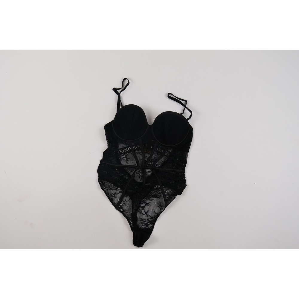 Ann Summers Bodysuit Love Affair Black Lace Small NWT